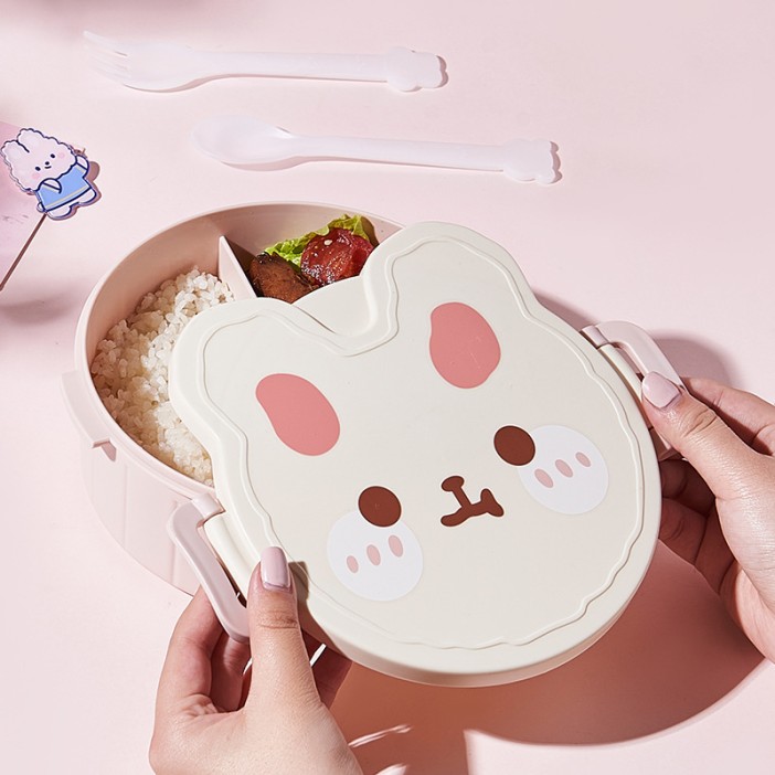 Ланчбокс &quot;Round rabbit&quot;, white 