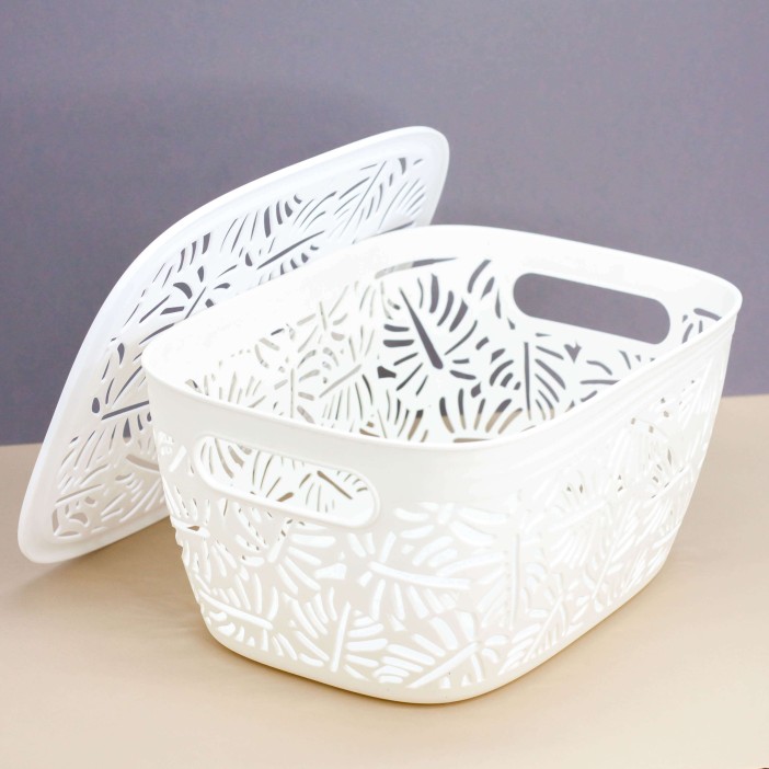 Корзина для хранения &quot;Leaves&quot;, medium white 