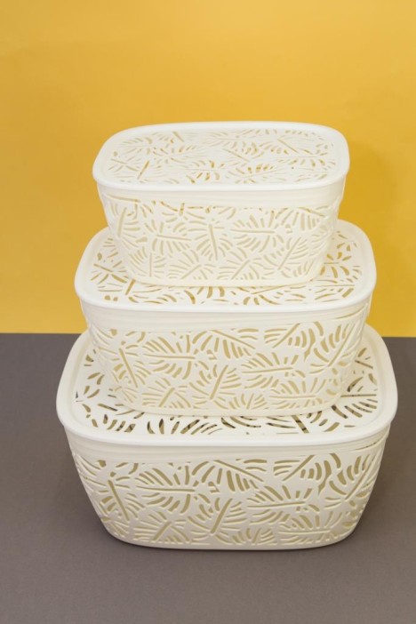 Корзина для хранения &quot;Leaves&quot;, medium white 