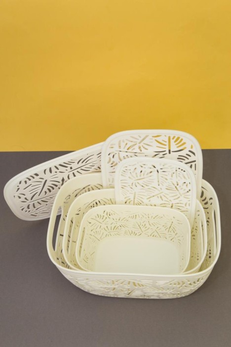 Корзина для хранения &quot;Leaves&quot;, medium white 