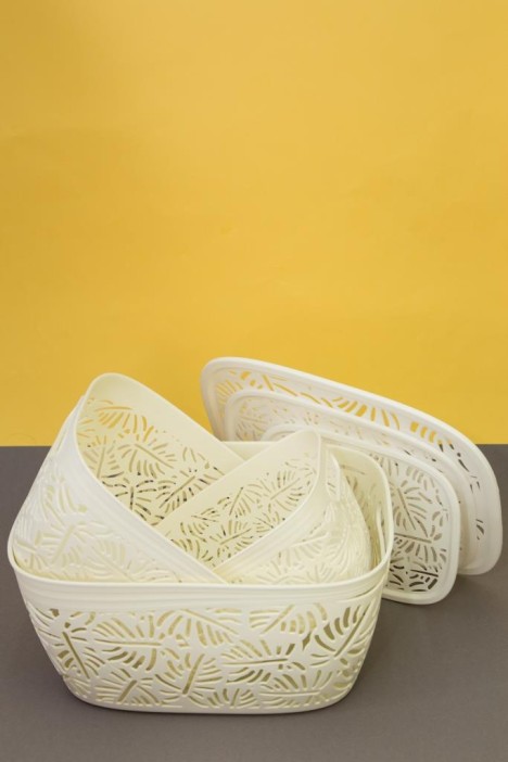 Корзина для хранения &quot;Leaves&quot;, medium white 