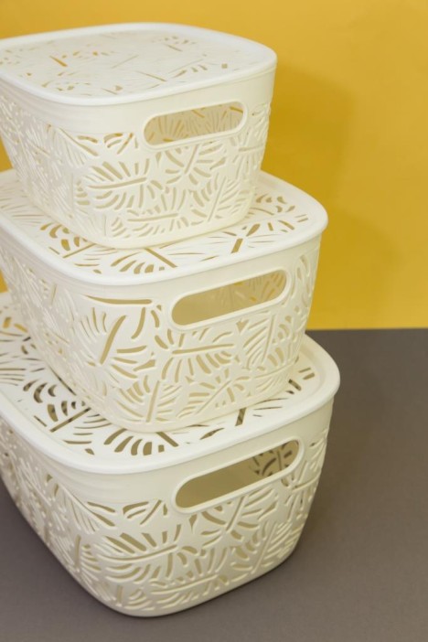 Корзина для хранения &quot;Leaves&quot;, medium white 