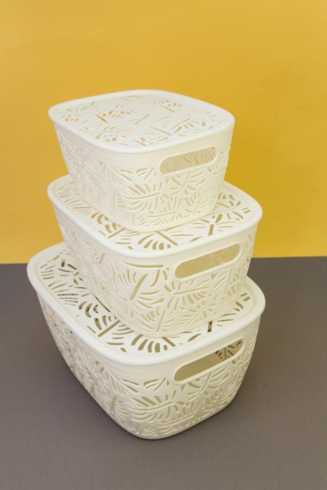Корзина для хранения &quot;Leaves&quot;, medium white 