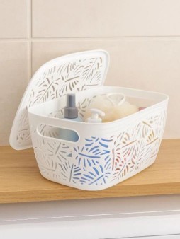 Корзина для хранения "Leaves", medium white