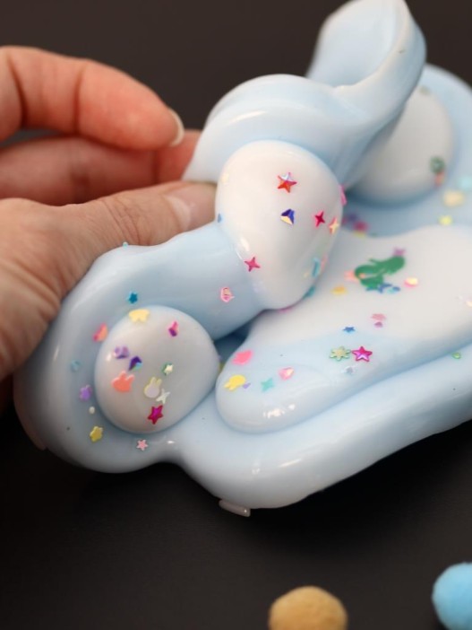 Мялка - антистресс «Игривая Таба ЛАПКА», голубая, 13 х 14 см 