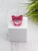 Кольцо акриловое GIRLY "Bow", fuchsia (d=1,8 см) 