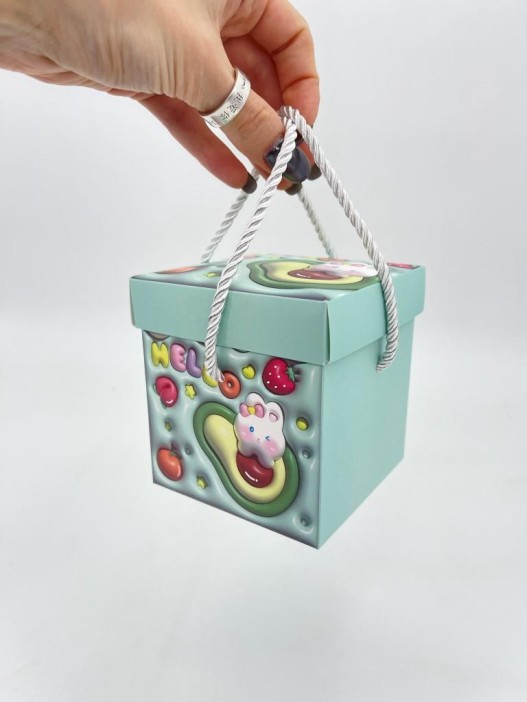 Набор подарочных самосборных коробок 12 шт. &quot;Bright drawings&quot;, mix (9.8*9.8*10) 