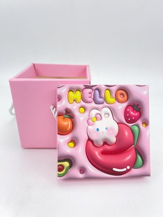 Набор подарочных самосборных коробок 12 шт. &quot;Bright drawings&quot;, mix (9.8*9.8*10) 