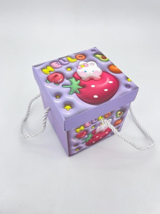 Набор подарочных самосборных коробок 12 шт. &quot;Bright drawings&quot;, mix (9.8*9.8*10) 