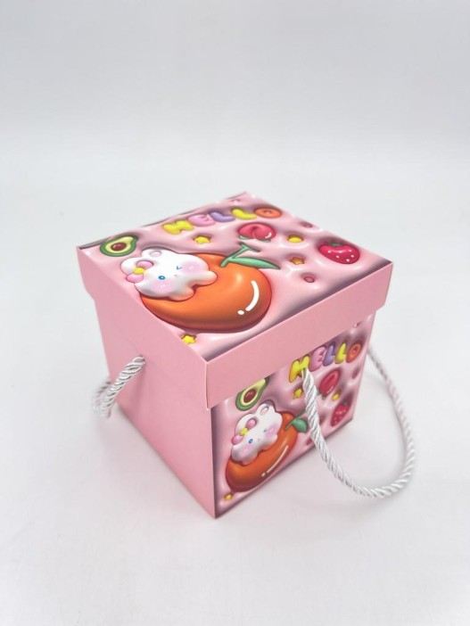 Набор подарочных самосборных коробок 12 шт. &quot;Bright drawings&quot;, mix (9.8*9.8*10) 