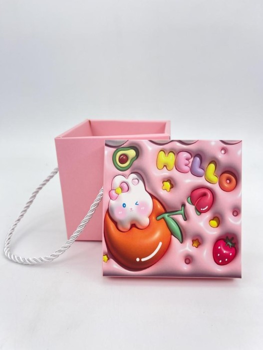 Набор подарочных самосборных коробок 12 шт. &quot;Bright drawings&quot;, mix (9.8*9.8*10) 