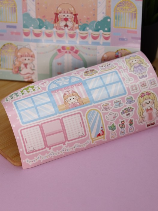 Наклейки &quot;Собери наряды для принцессы&quot;, зелёный (21,5*21,5 см) 