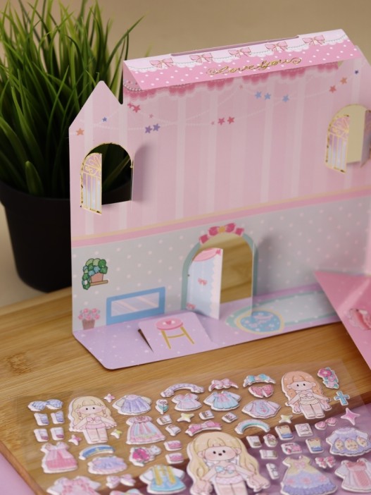 Наклейки &quot;Собери наряды для принцессы&quot;, зелёный (21,5*21,5 см) 