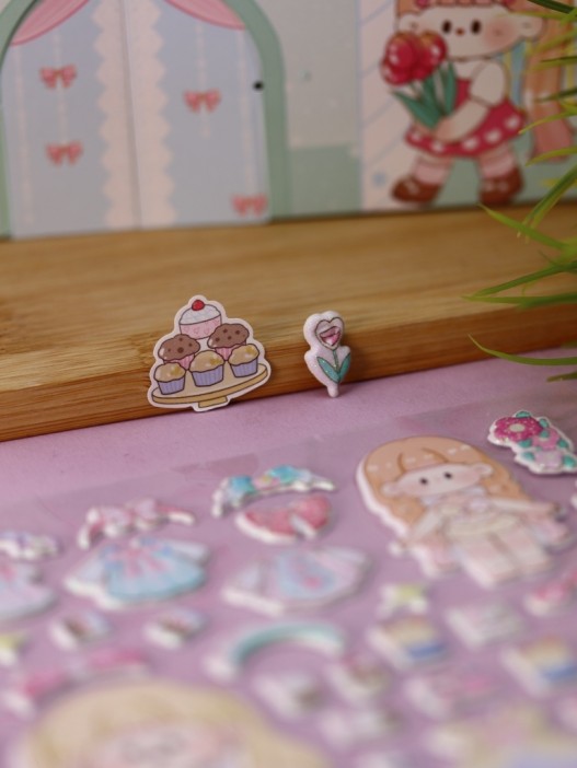 Наклейки &quot;Собери наряды для принцессы&quot;, зелёный (21,5*21,5 см) 