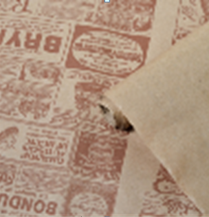 Крафт бумага &quot;Винтажная газета&quot; коричневая на коричневом фоне 70см/60гр/60мкр/10м 