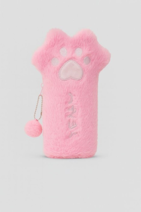 Пенал плюшевый "Pink paw", pink (20*12,5 см) 