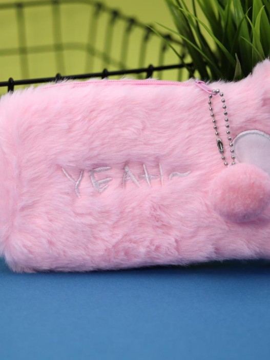 Пенал плюшевый "Pink paw", pink (20*12,5 см) 