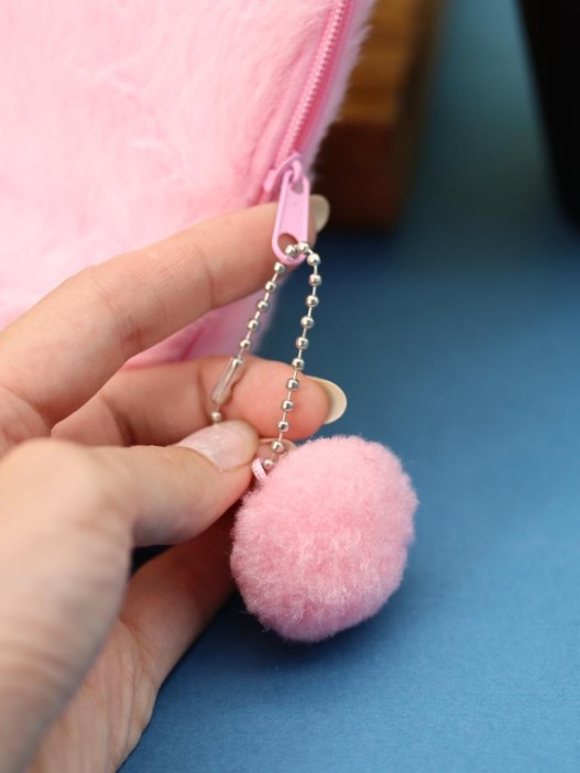 Пенал плюшевый "Pink paw", pink (20*12,5 см) 