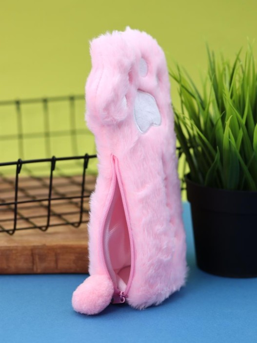 Пенал плюшевый "Pink paw", pink (20*12,5 см) 