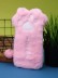 Пенал плюшевый "Розовая лапа", розовый (20*12,5 см)