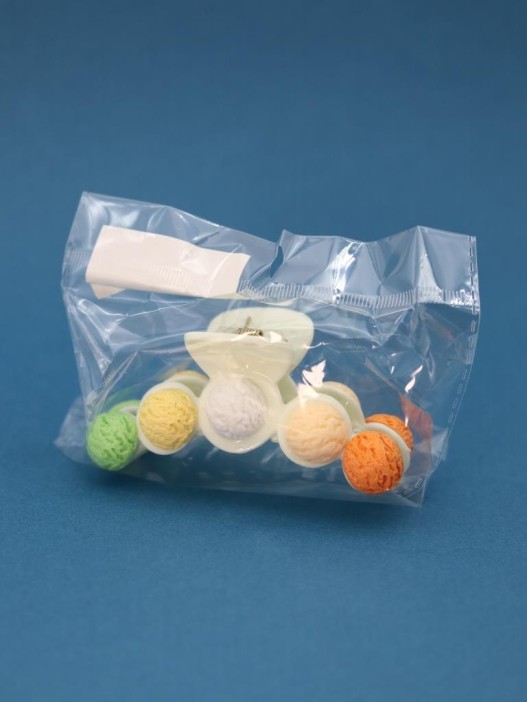 Заколка-краб GIRLY "Sweets", yellow 