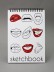 Скетчбук &quot;Lips&quot; 14х20 см,  плотность 100 гр 