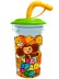 Стакан с трубочкой "Чебурашка", дизайн 2 (420мл) 