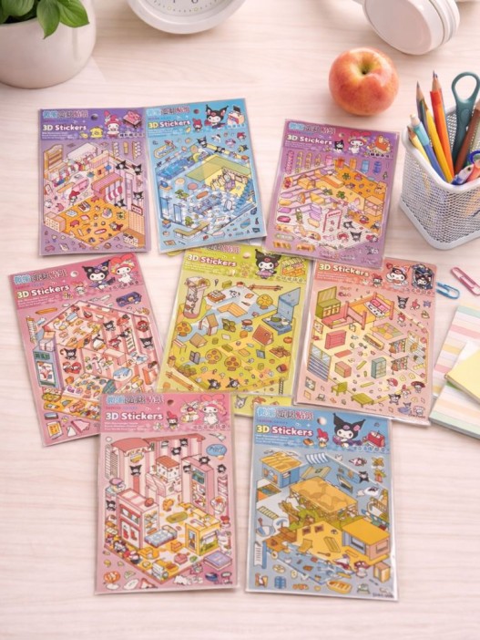 Набор наклеек 3Д Румбокс  "Куроми и друзья", mix 