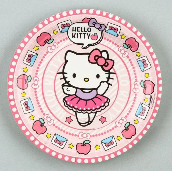 Набор бумажных тарелок 6 шт. &quot;Hello Kitty&quot; (d=180 мм) 