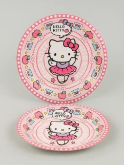 Набор бумажных тарелок 6 шт. &quot;Hello Kitty&quot; (d=180 мм)