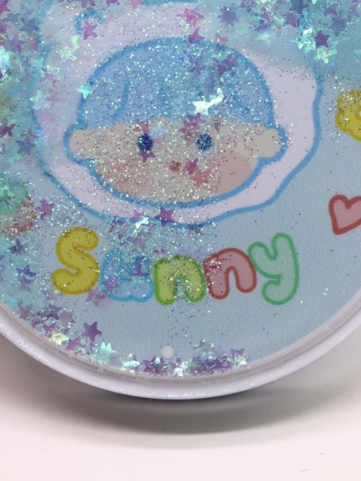 Зеркало раскладное шейкер &quot;Малыш-медведь&quot;, голубое, 7*7 см 