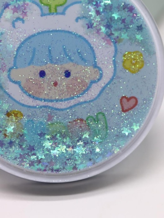 Зеркало раскладное шейкер &quot;Малыш-медведь&quot;, голубое, 7*7 см 