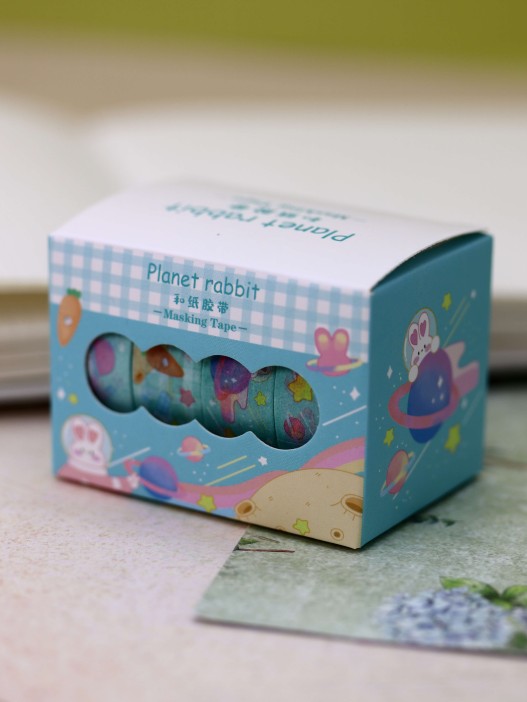 Набор декоративного скотча «Planet rabbit», green 