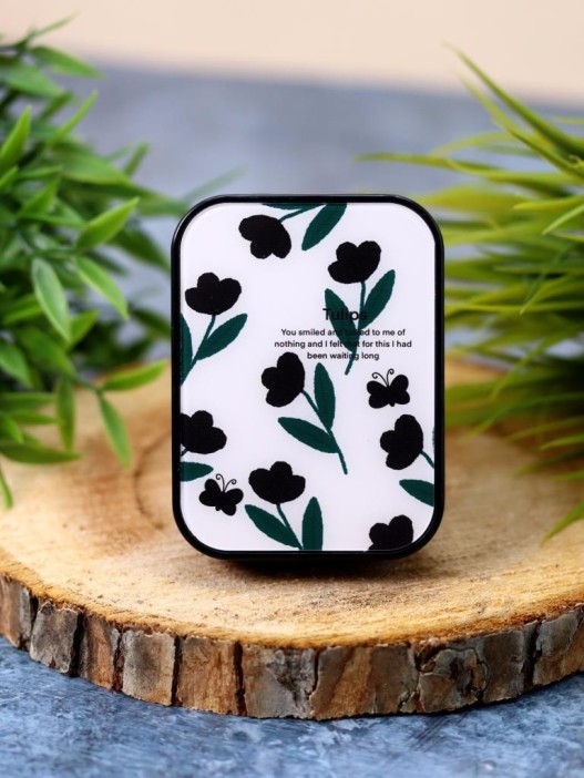 Контейнер для линз «Beautiful flowers», white 