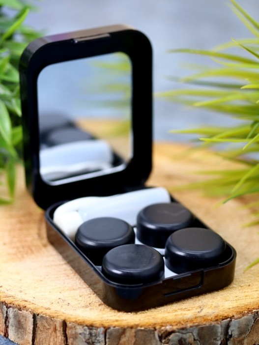 Контейнер для линз «Beautiful flowers», white 