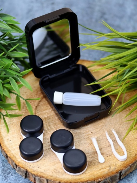 Контейнер для линз «Beautiful flowers», white 