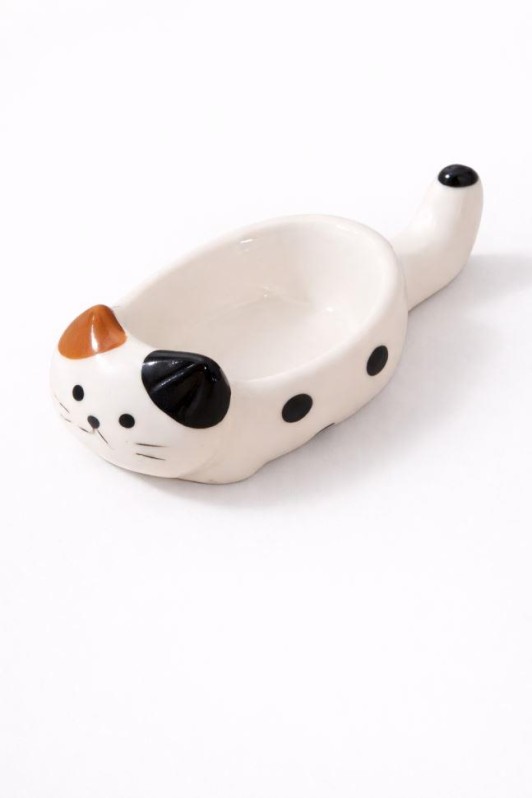 Набор керамических соусников 12шт. "Пятнистый котик", белый (10х4,5х2,5 см) 