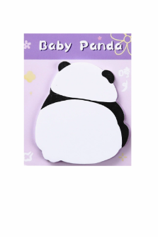 Блок-стикер для записи "Пухлая панда", фиолетовый