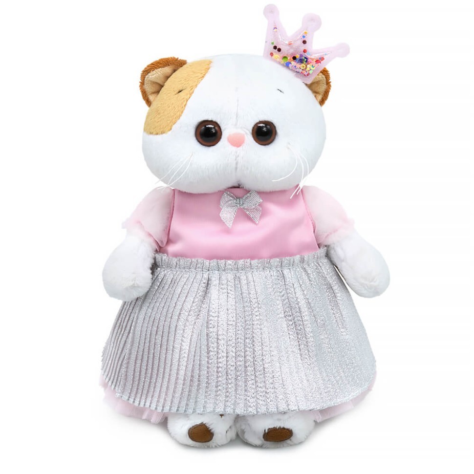 Мягкая игрушка "Кошечка Ли-Ли в платье и с короной" (24 см)