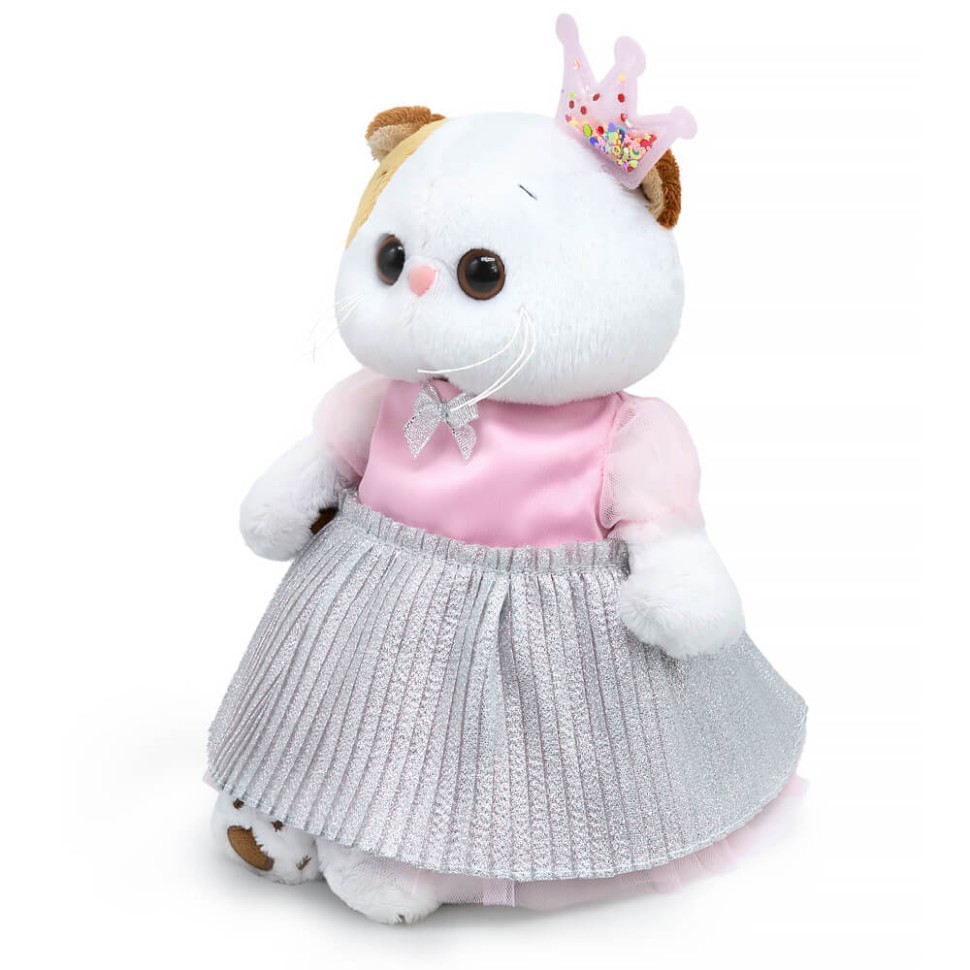 Мягкая игрушка "Кошечка Ли-Ли в платье и с короной" (24 см)