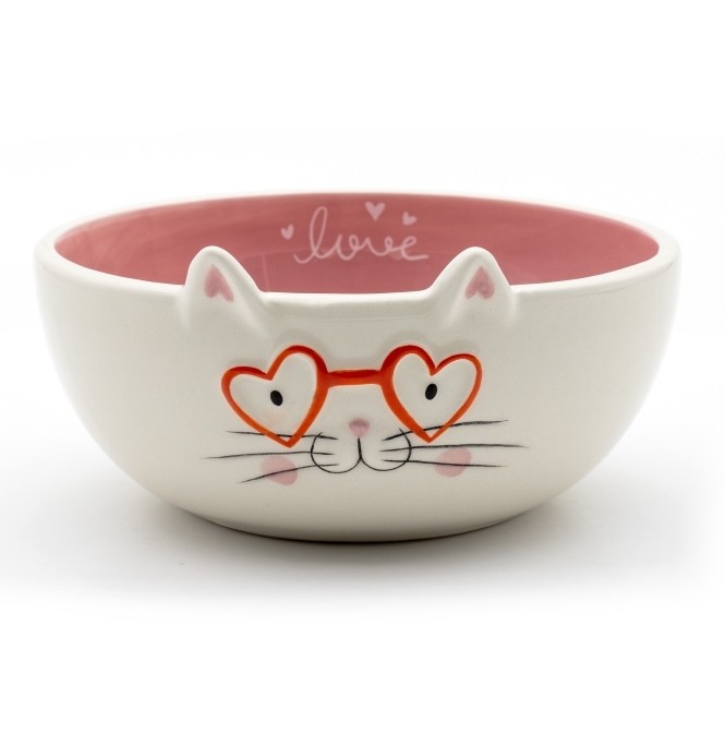 Тарелка керамическая «Happy cat», 14х6,6 см 