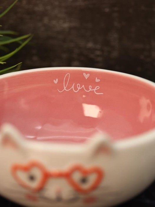 Тарелка керамическая «Happy cat», 14х6,6 см 