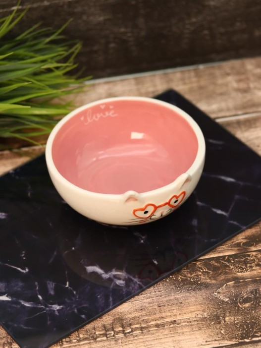 Тарелка керамическая «Happy cat», 14х6,6 см 