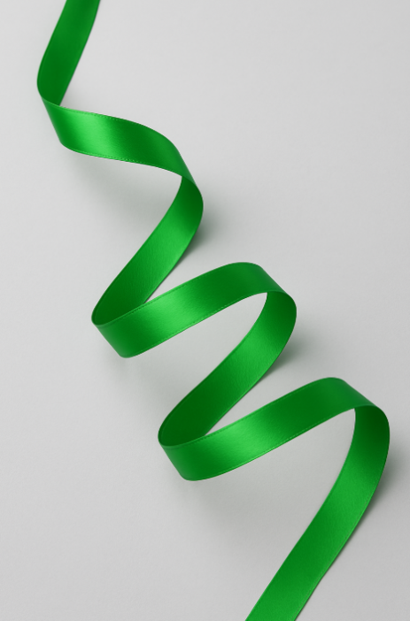 Лента для декора и подарков &quot;Ribbon of Joy&quot;, green (2,5 см*1 м) 