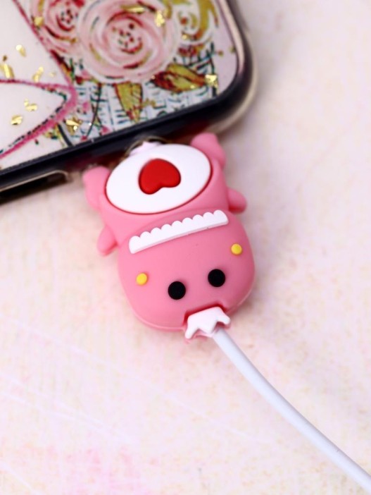 Защитная насадка для провода &quot;Love dino&quot;, pink 