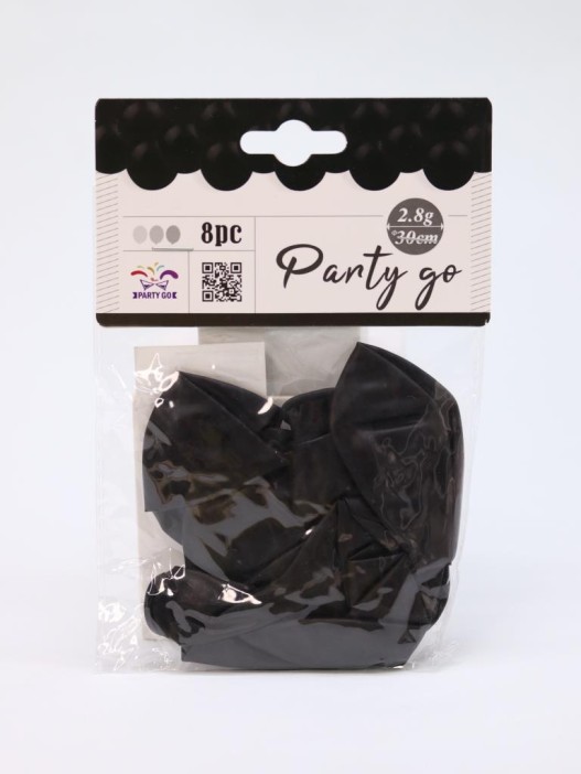 Набор воздушных шаров 8 шт. &quot;Monochrome magic&quot;, black (30 см) 