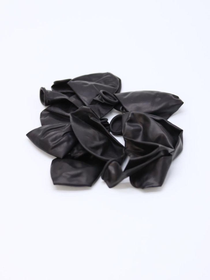 Набор воздушных шаров 8 шт. "Однотонная магия", черный (30 см)