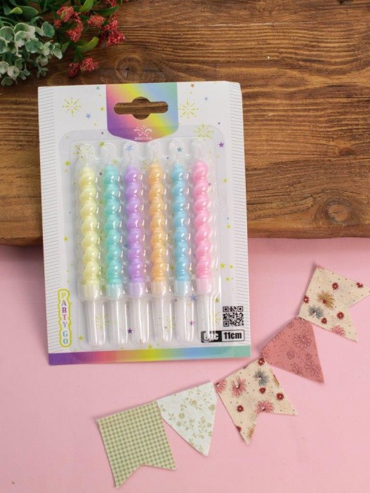 Набор свечей 6 шт. "Pearlescent magic",  (11 см) 