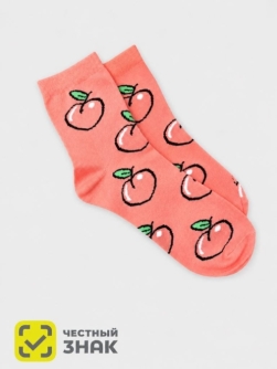 Носки женские iLikeGift "Персики", р. 35-40