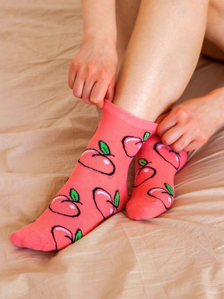 Носки женские iLikeGift "Персики", р. 35-40